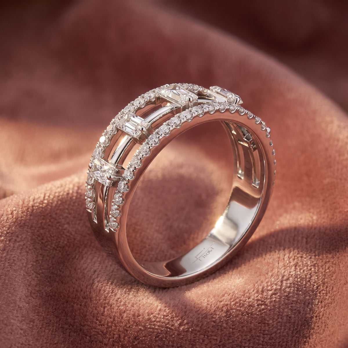 18K Baguette Diamond Eternity Ring — AI cloth, in-house