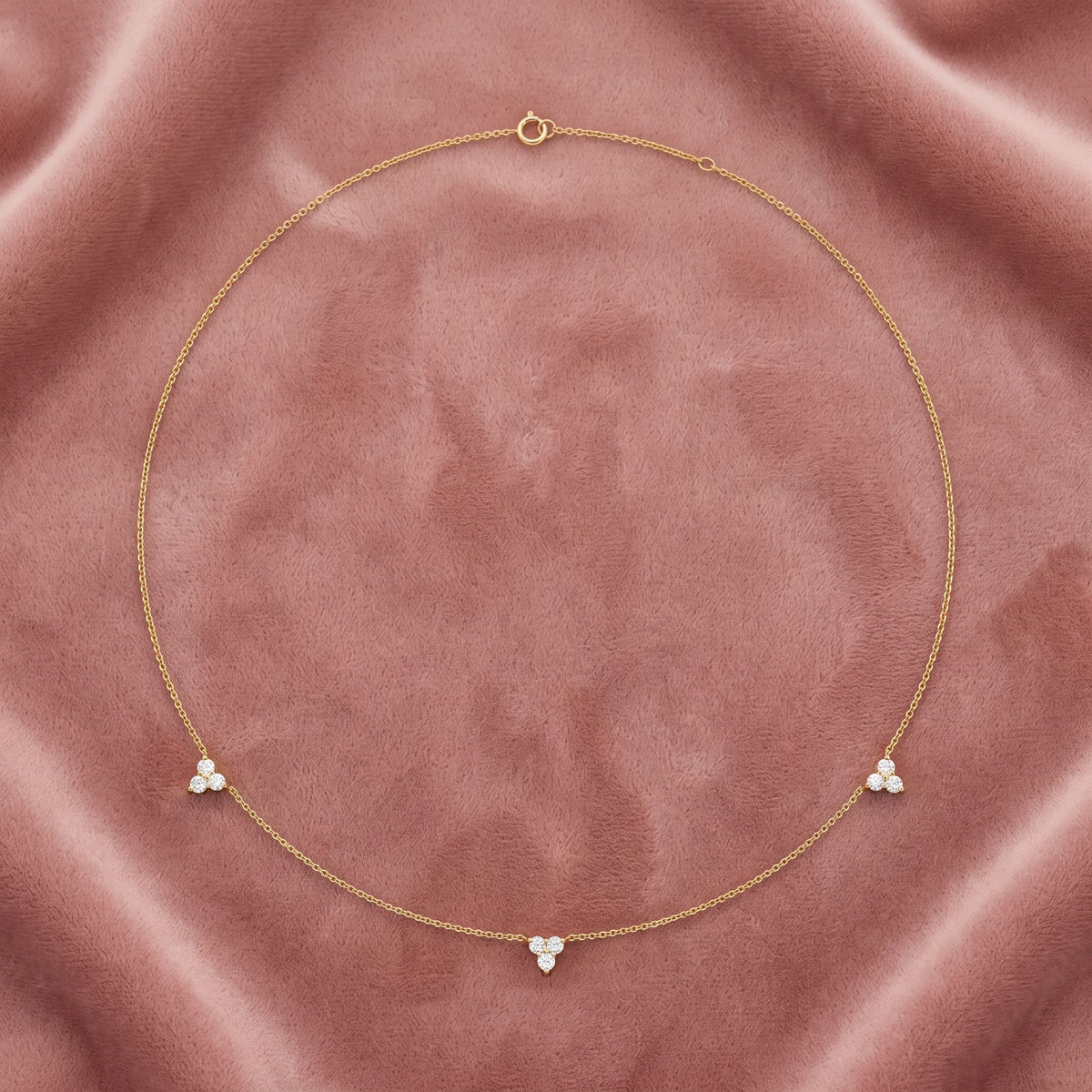 18K Celestial Star and Moon Diamond Necklace — AI cloth, in-house
