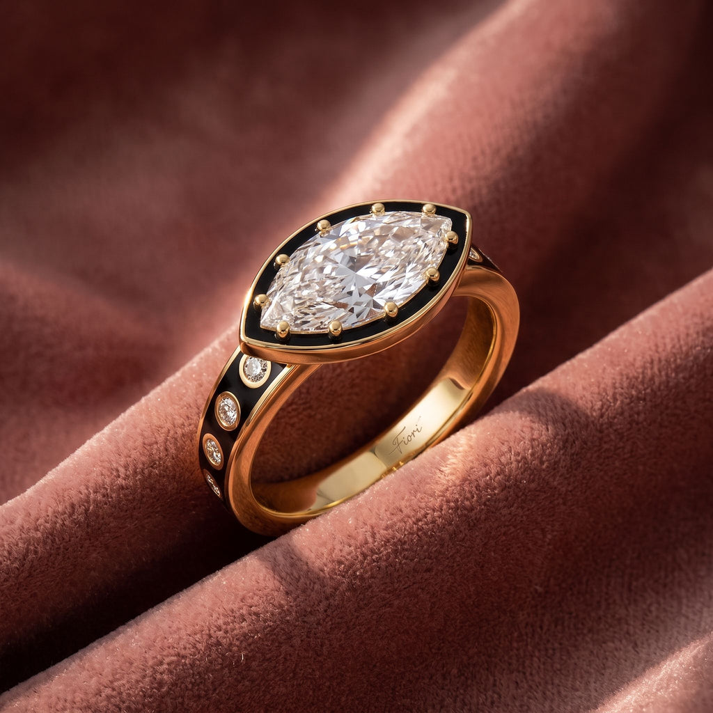 18K Bespoke Marquise Diamond Ring — AI cloth, in-house