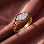 18K Bespoke Marquise Diamond Ring — AI cloth, in-house