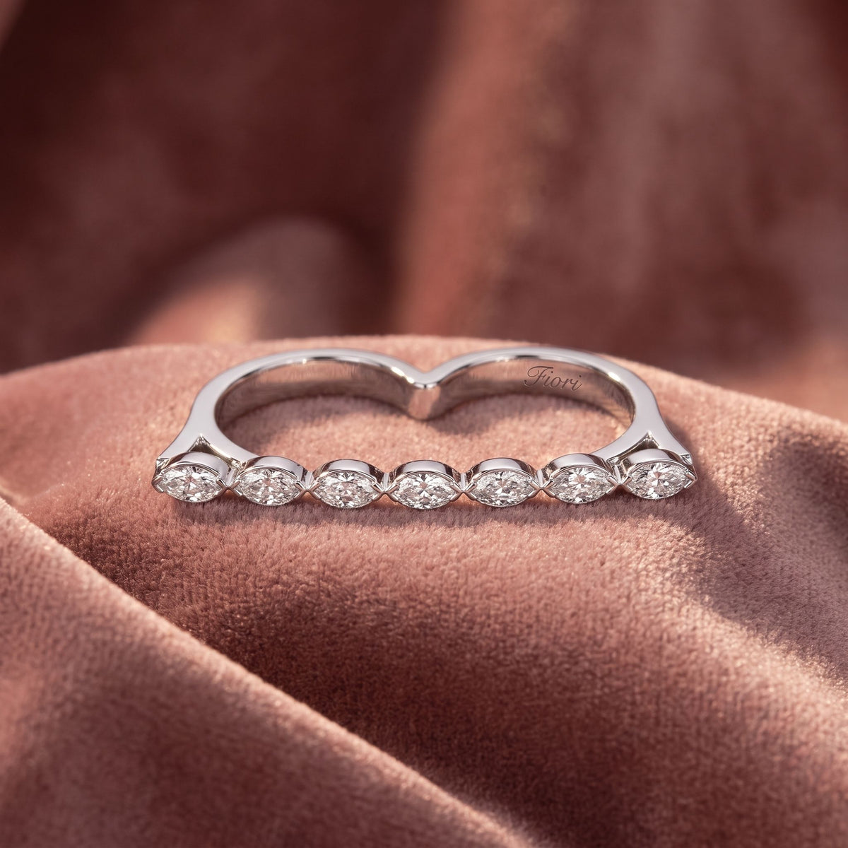 18K Bespoke Marquise Diamond Ring — AI cloth, in-house