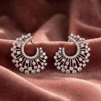 18K Fan Bespoke Diamond Earrings — AI cloth, in-house