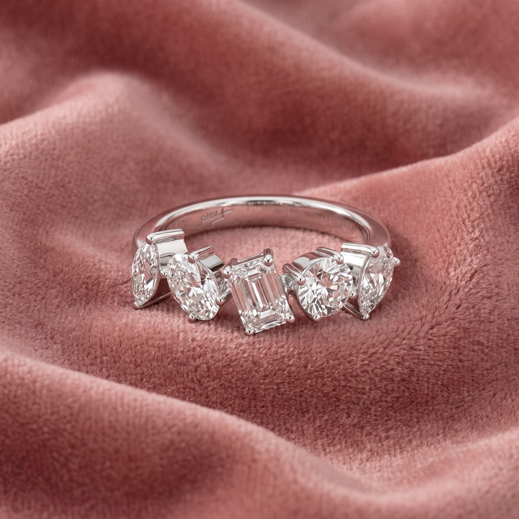 18K Mixed Cut Diamond Ring — AI cloth, in-house