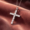 14K Cross Emerald Diamond Pendant — AI cloth, in-house