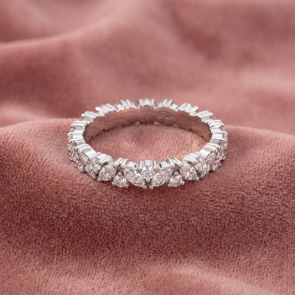 18K Full Eternity Marquise Diamond Ring — AI cloth, in-house