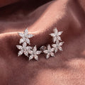 18K Floral Marquise Diamond Earrings — AI cloth, in-house