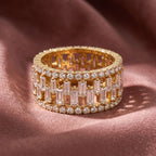 18K Eternity Baguette Diamond Ring — AI cloth, in-house
