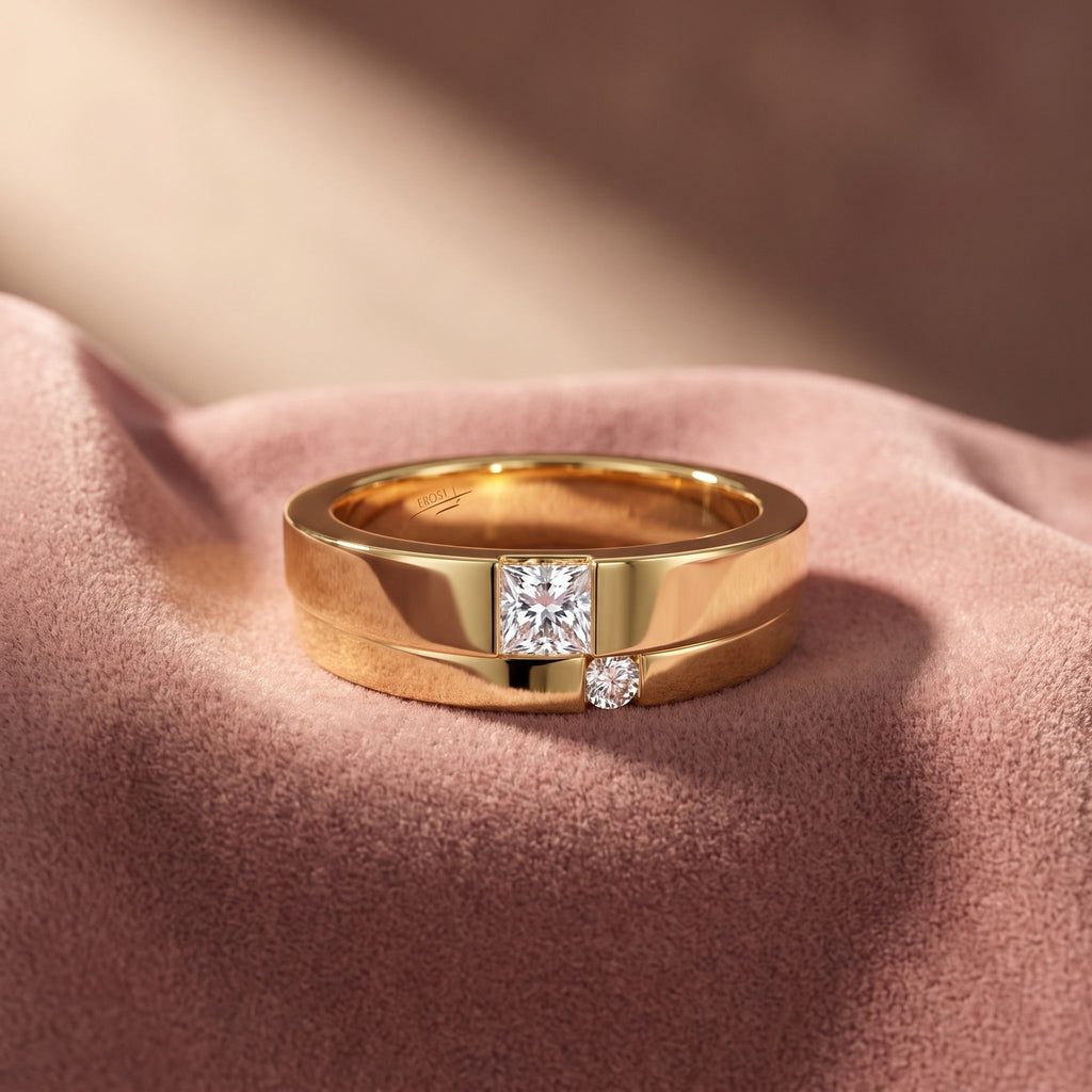 18K Round Solitaire Diamond Ring — AI cloth, in-house