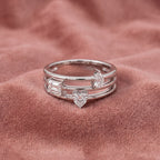 18K Triple Band Diamond Ring — AI cloth, in-house