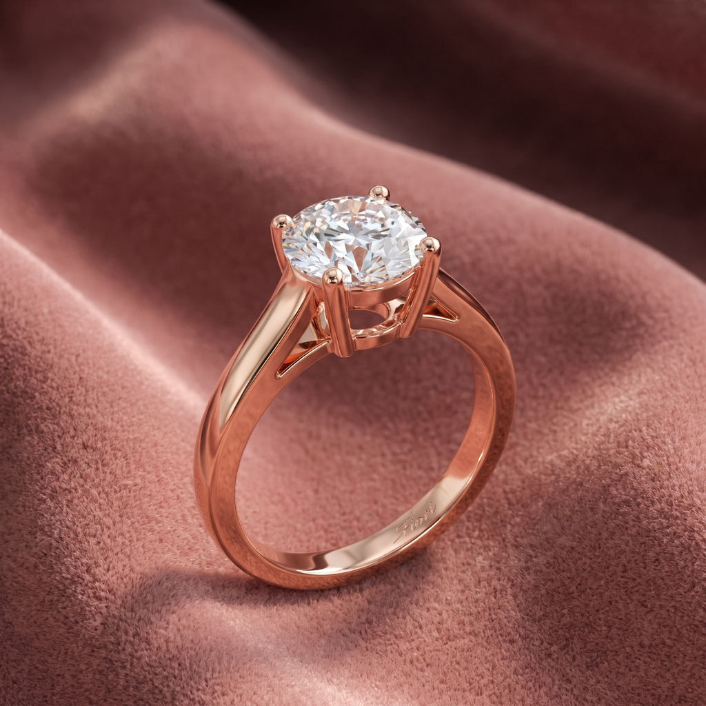 18K Solitaire Diamond Engagement Ring — AI cloth, in-house