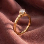 18K Solitaire Diamond Ring — AI cloth, in-house