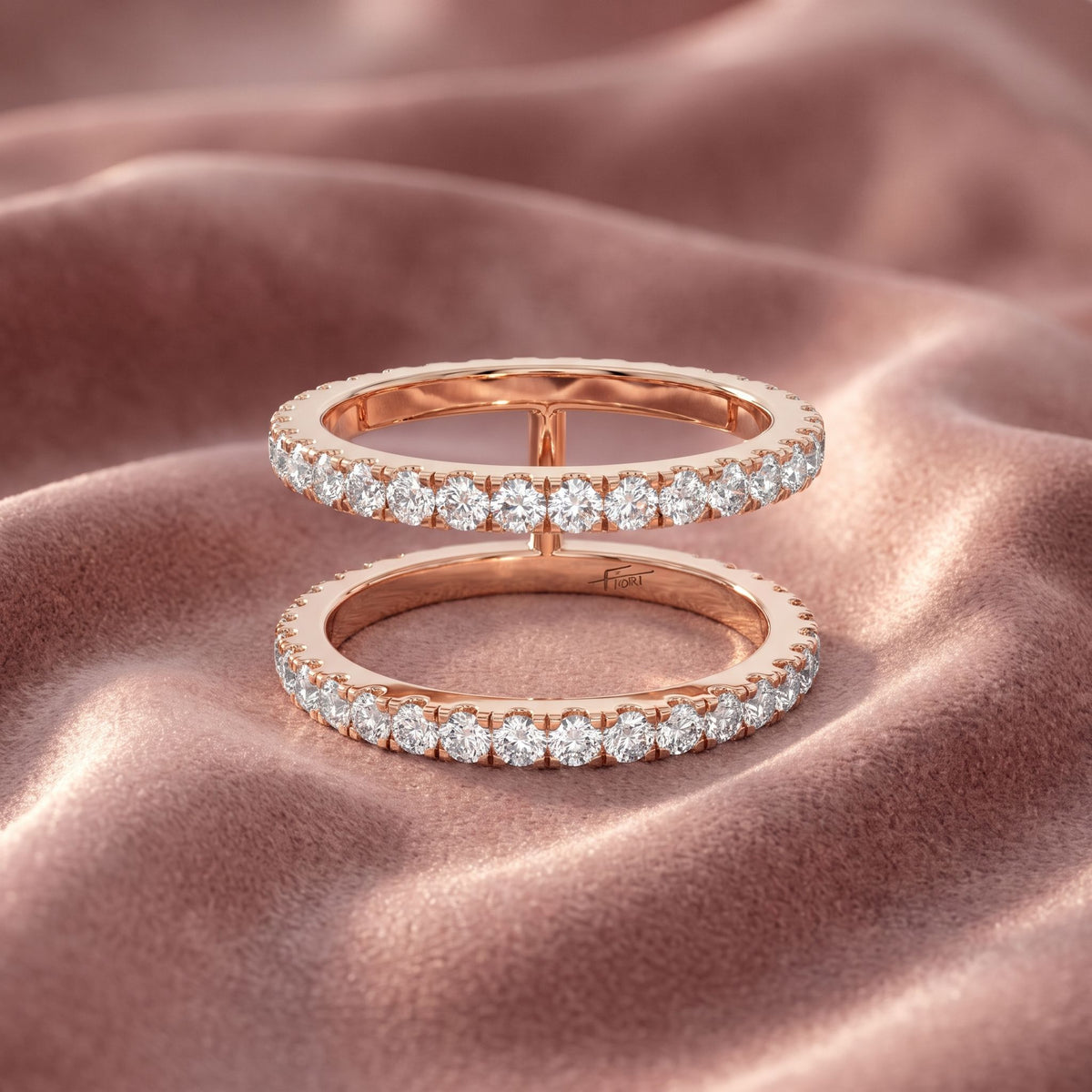 18K Bespoke Pave Diamond Ring — AI cloth, in-house