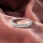 18K Eternity Round Marquise Diamond Ring — AI cloth, in-house