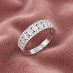18K Eternity Round Diamond Ring — AI cloth, in-house