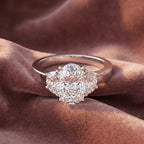 18K Trilogy Oval Diamond Ring — AI cloth, in-house