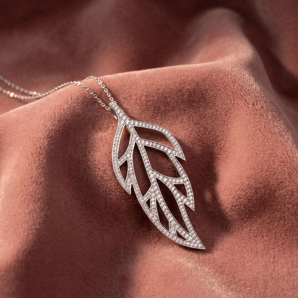 14K Floral Round Diamond Pendant — AI cloth, in-house