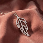 14K Floral Round Diamond Pendant — AI cloth, in-house