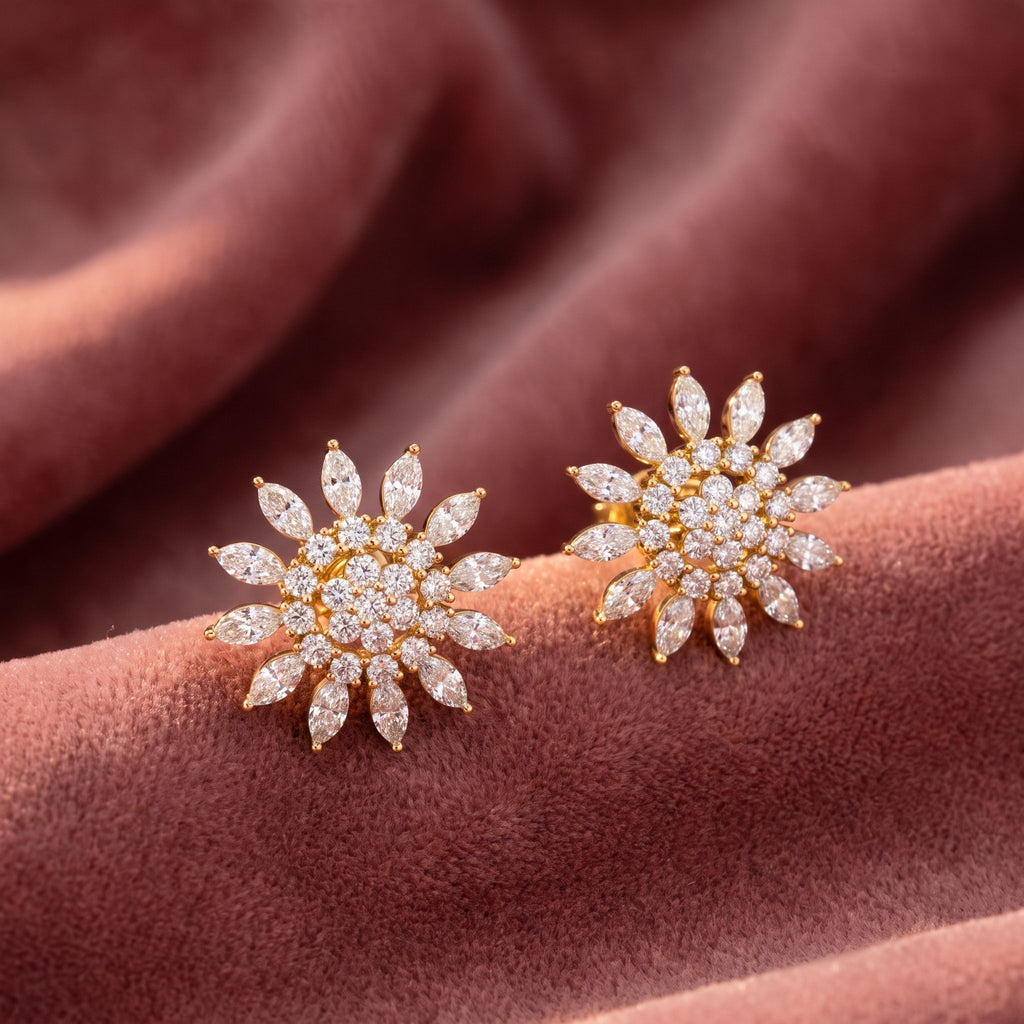 18K Bespoke Diamond Earrings — AI cloth, in-house