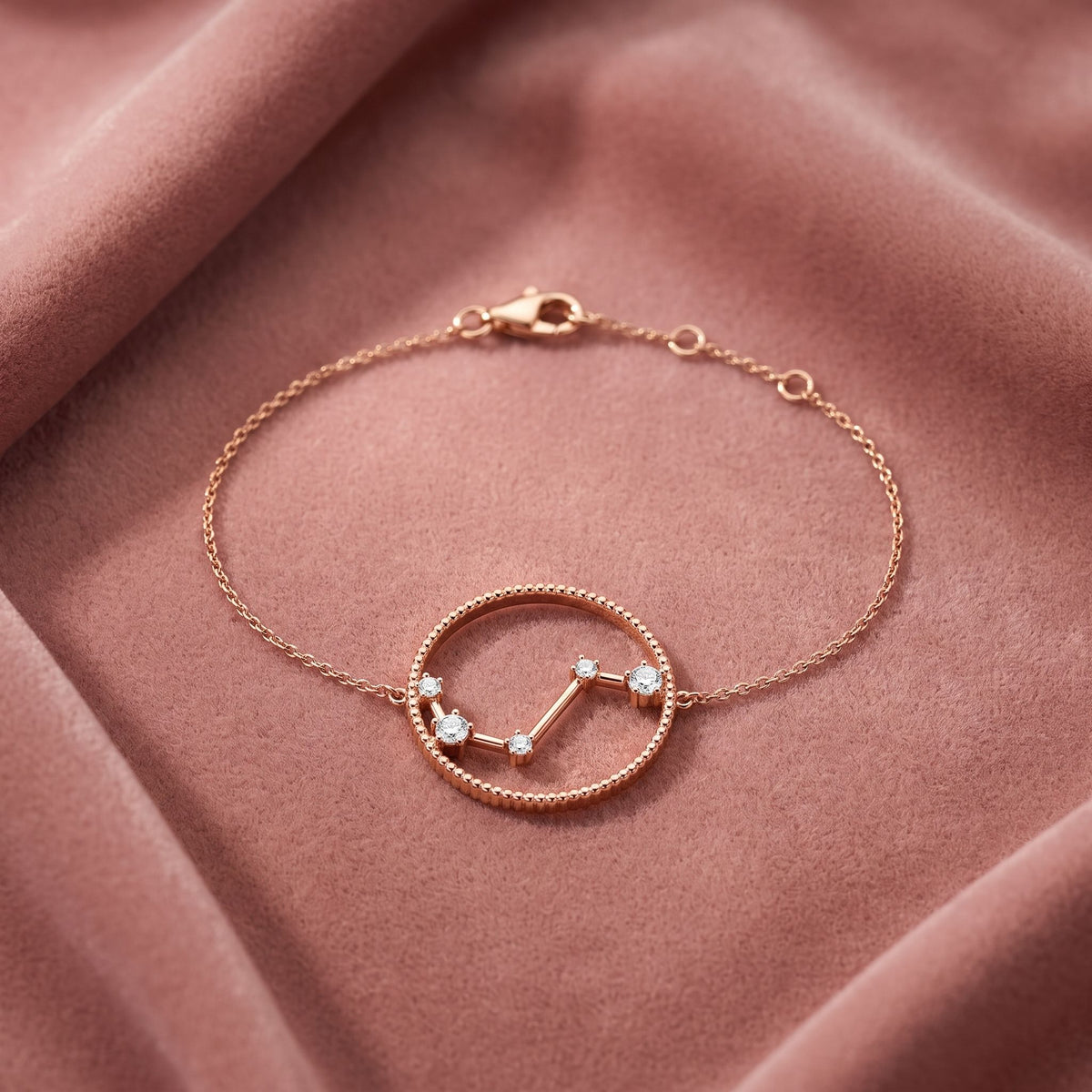 18K Aries Constellation Diamond Bracelet — AI cloth, in-house