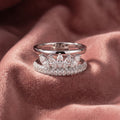 18K Bespoke Marquise Diamond Crown Ring — AI cloth, in-house