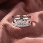 18K Bespoke Marquise Diamond Crown Ring — AI cloth, in-house