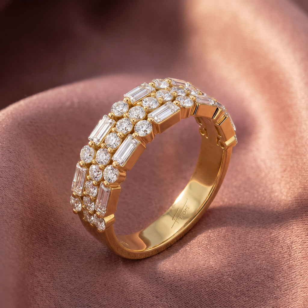 18K Eternity Diamond Ring — AI cloth, in-house