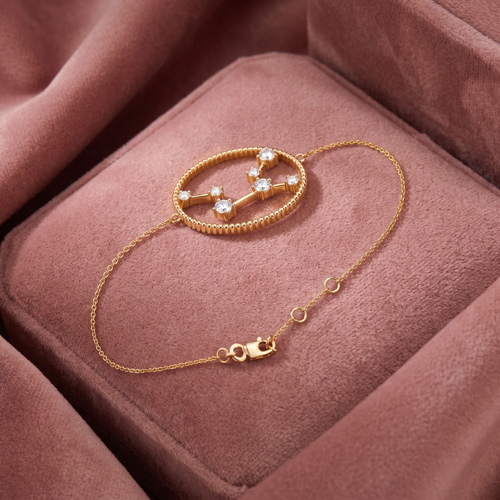 18K Virgo Constellation Diamond Bracelet — AI cloth, in-house