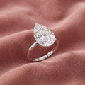 18K Solitaire Pear Diamond Ring — AI cloth, in-house