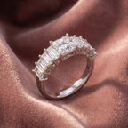14K Eternity Princess Diamond Ring — AI cloth, in-house