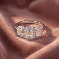 18K Trilogy Diamond Ring — AI cloth, in-house