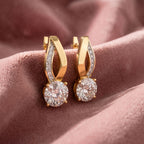 18K Diamond Drop Earrings — AI cloth, in-house