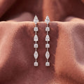 18K Marquise Diamond Drop Earrings — AI cloth, in-house