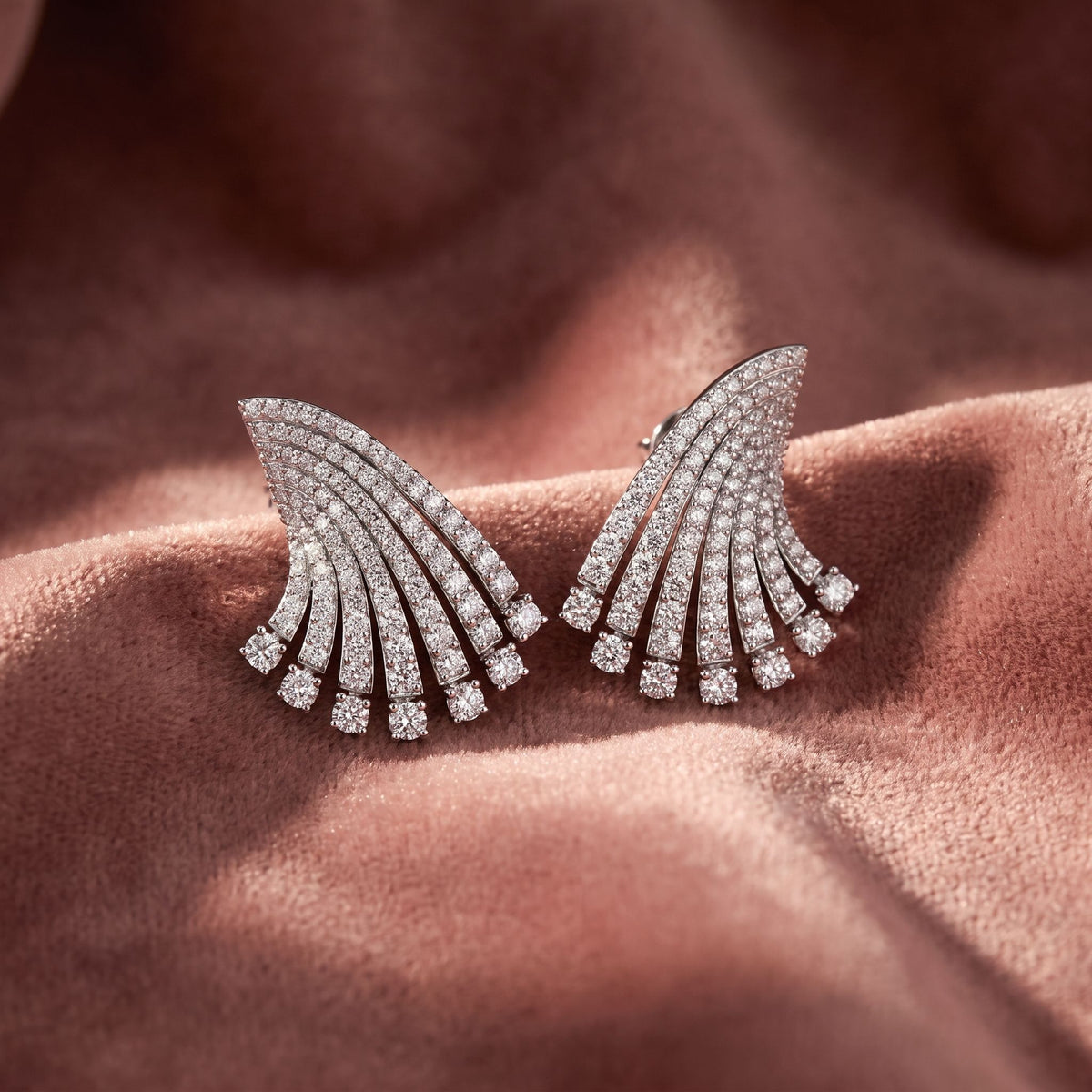 18K Lab Grown Diamond Earrings — AI cloth, in-house