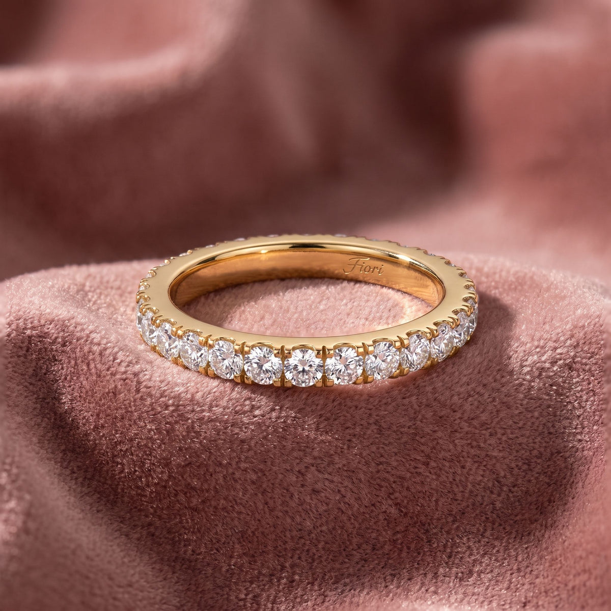 18K Eternity Diamond Ring — AI cloth, in-house