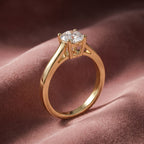 18K Solitaire Diamond Engagement Ring — AI cloth, in-house