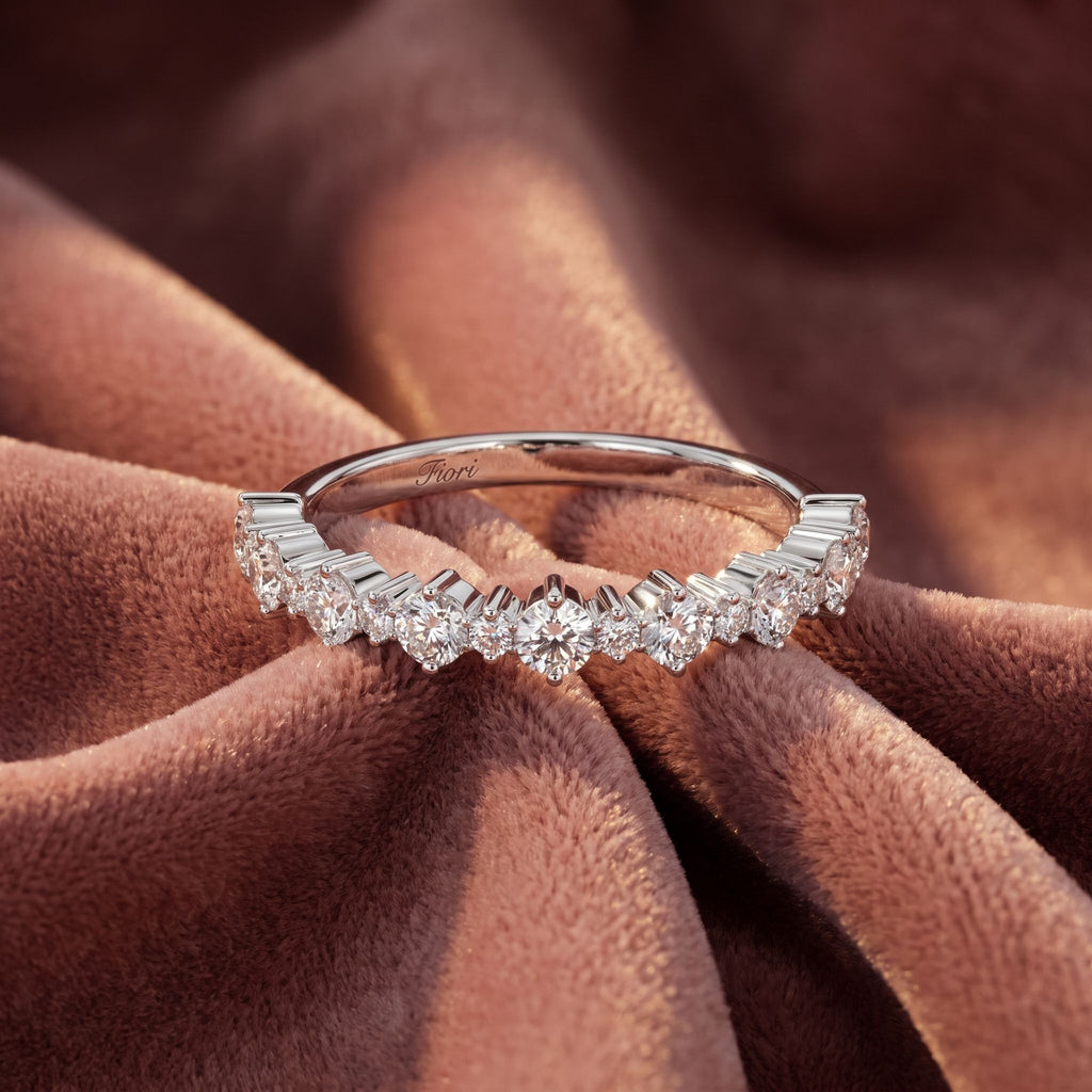 18K Round Eternity Diamond Ring — AI cloth, in-house