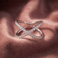 18K Crossover Diamond Ring — AI cloth, in-house