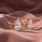 18K Pear Butterfly Diamond Earrings — AI cloth, in-house