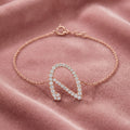 18K Alphabet Diamond Bracelet — AI cloth, in-house