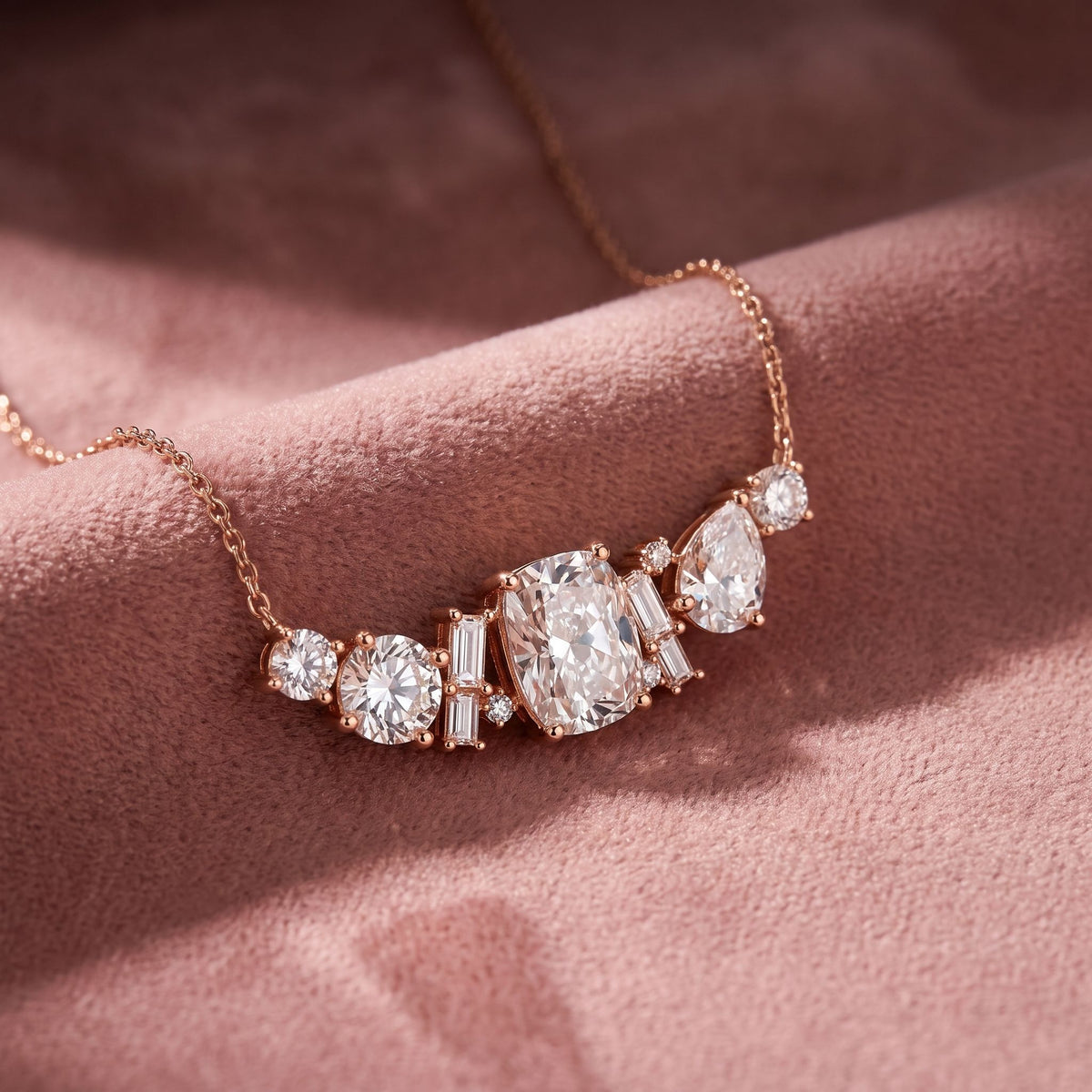 18K Diamond Pendant — AI cloth, in-house