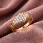 18K Bespoke Baguette Diamond Pave Ring — AI cloth, in-house