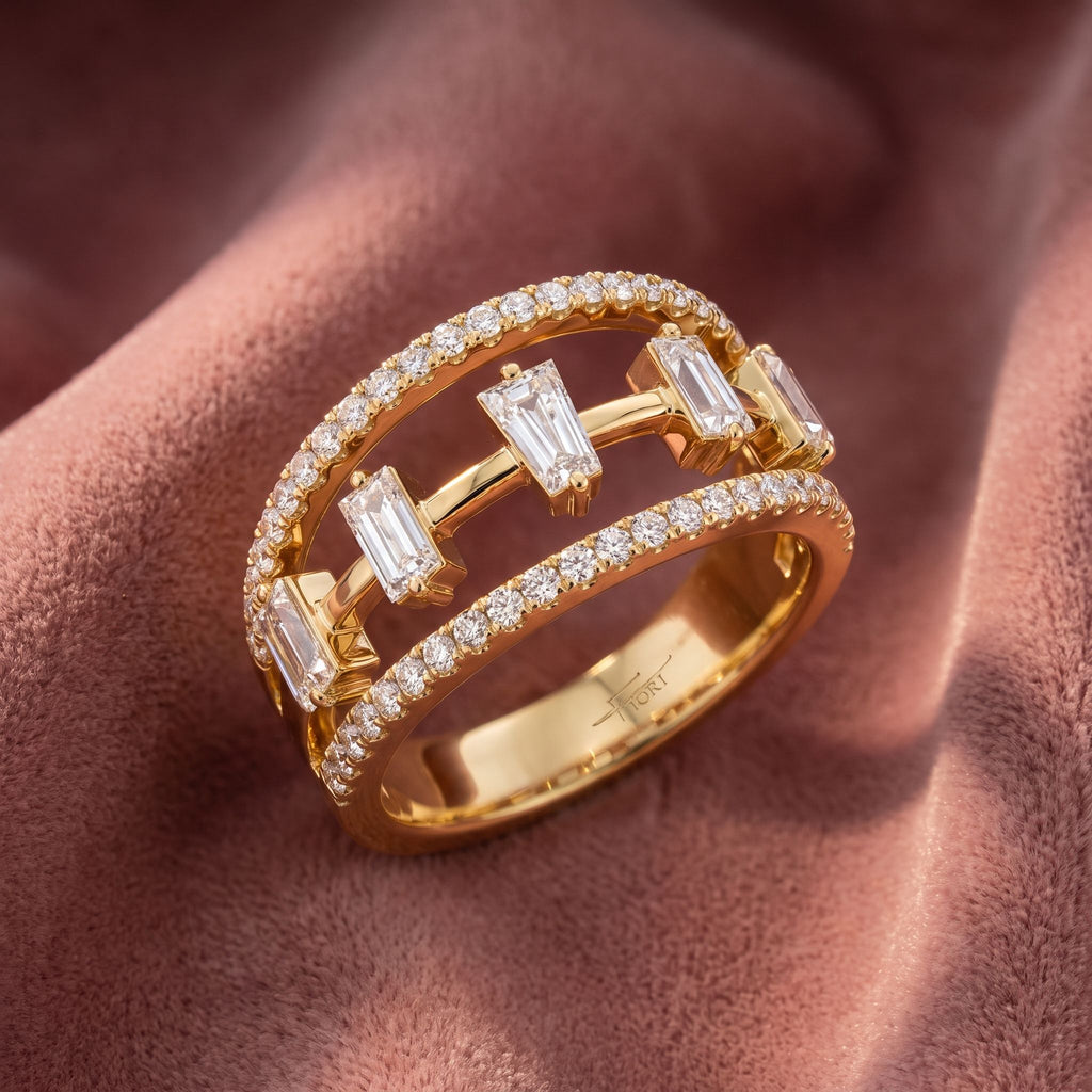 18K Baguette Diamond Eternity Ring — AI cloth, in-house
