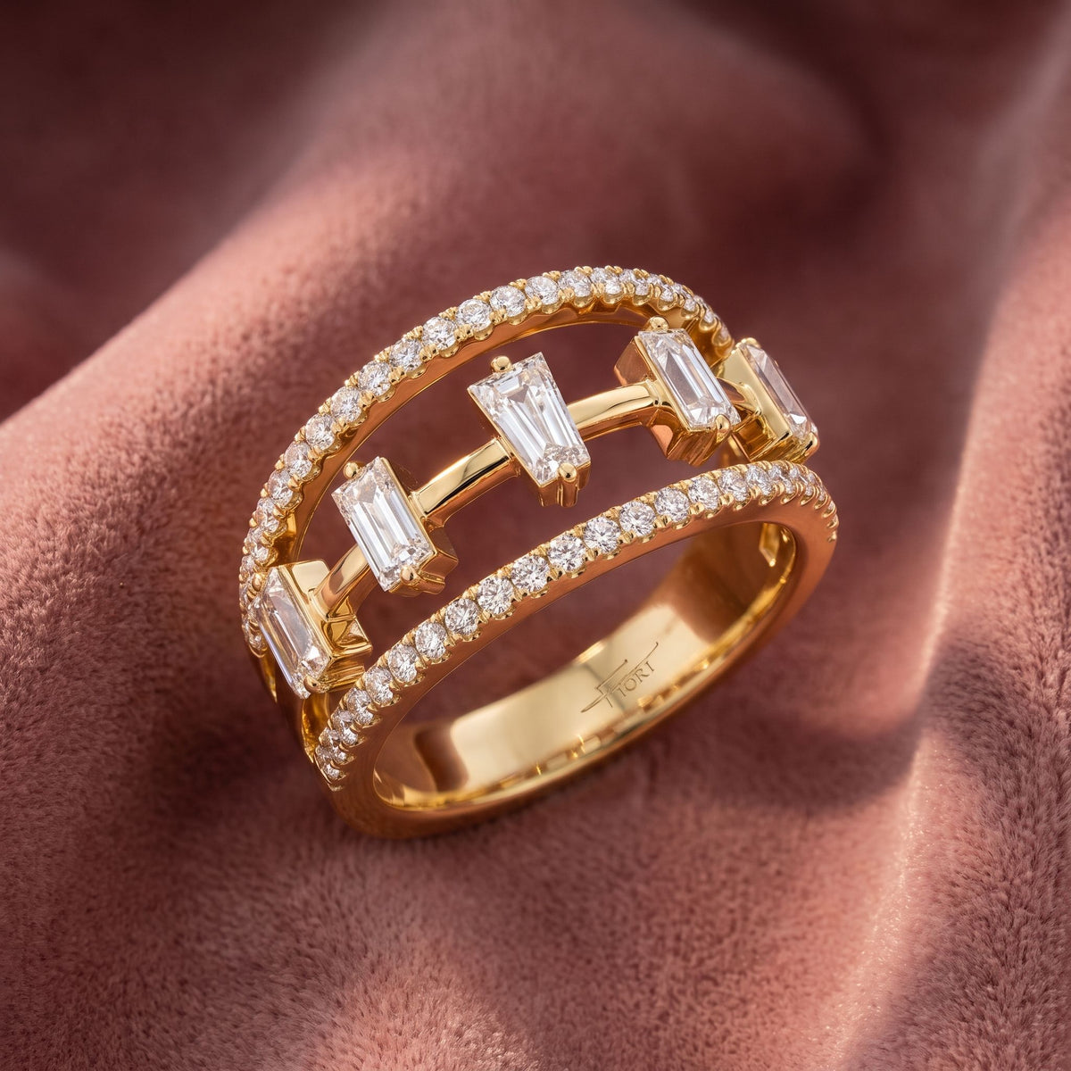 18K Baguette Diamond Eternity Ring — AI cloth, in-house