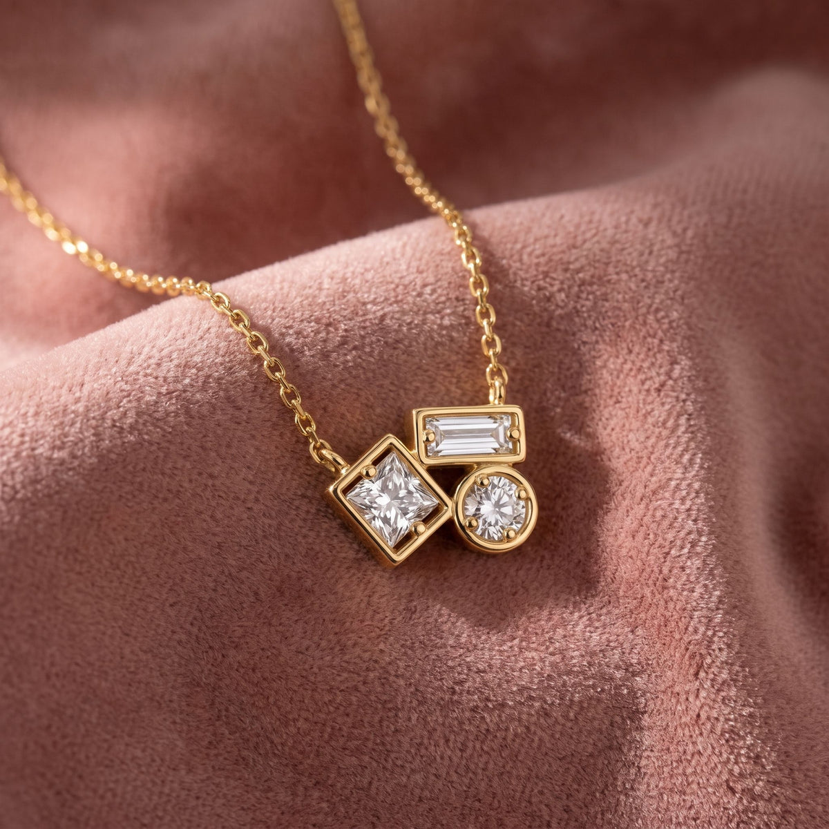 18K Diamond Pendant — AI cloth, in-house