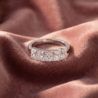 14K Eternity Emerald Diamond Ring — AI cloth, in-house