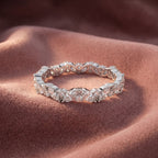 18K Full Eternity Round Diamond Ring — AI cloth, in-house
