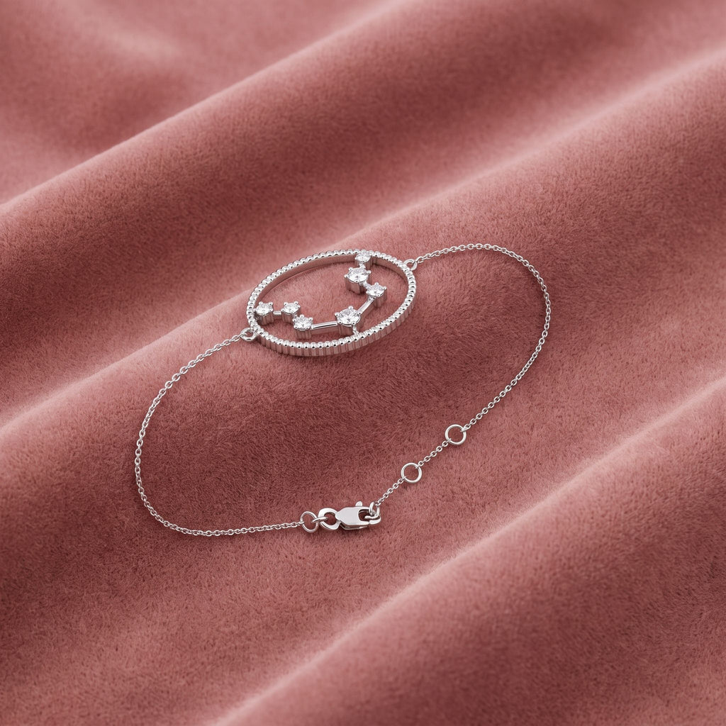 18K Aquarius Constellation Diamond Bracelet — AI cloth, in-house