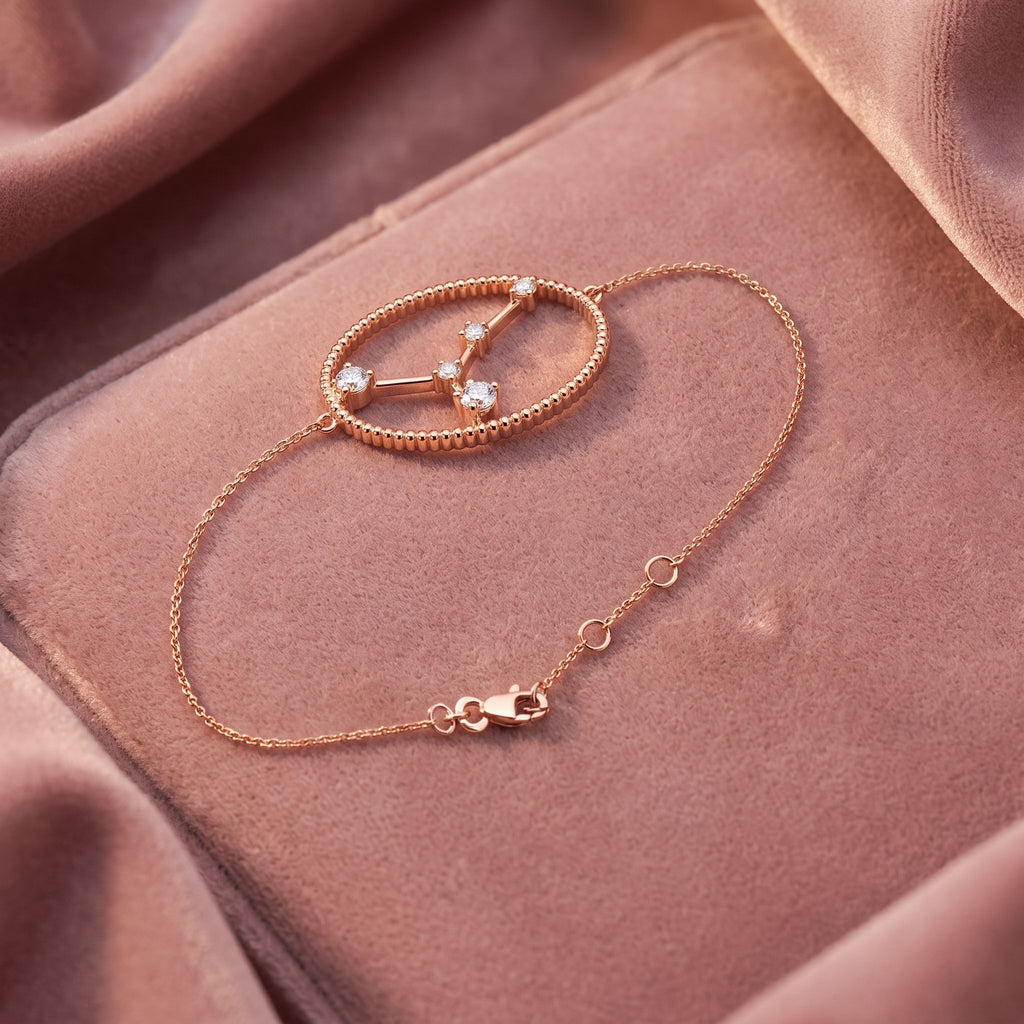 18K Cancer Constellation Diamond Bracelet — AI cloth, in-house
