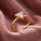 18K Solitaire Baguette Diamond Promise Ring — AI cloth, in-house
