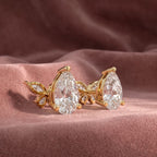 18K Pear Butterfly Diamond Earrings — AI cloth, in-house